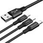 Nillkin Swift 3-in-1 high quality cable (MicroUSB + Type-C + Lightning port)